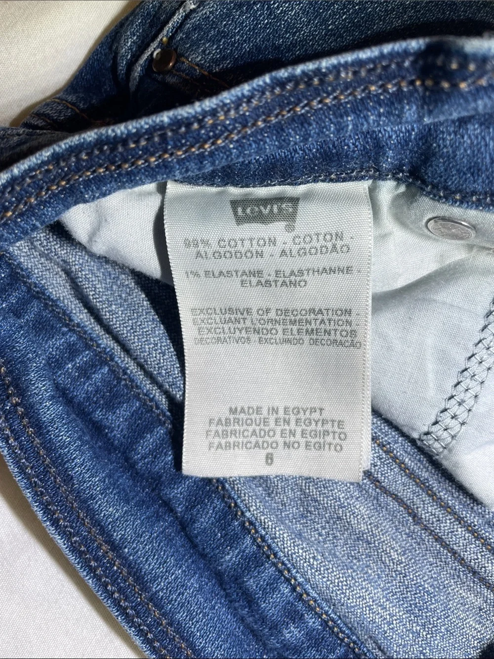 Levis levi denim